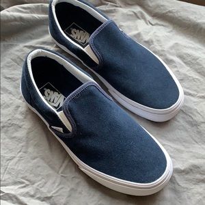 navy blue slip on vans